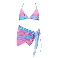Swimsuits Preteen Girls Piece Rainbow Bikini Swimsuit for 6 to 14 Years Swimming Pool Hot Girls Bathing Suits