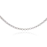 GEM-Inside 3.28 ft Heavy S925 Sterling Silver Hypoallergenic 4.0mm Handmade O Shape Round Cable Chain Chains for Necklace Bracelet Jewelry Making Findings