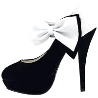 Sexy Ladies Bow Ankle Strap Stiletto Platform Pumps Shoes,LF30412