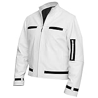 White Motorcycle Jacket | Cafe Racer Jacket | Kyo Kusanagi Cosplay Costume Biker Leather Jacket