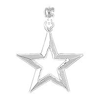 Star Pendant | Sterling Silver 925 Star Pendant - 29 mm