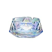 Glass Ashtray Octagonal Ashtray Glass Smoking Ashtray for Indoor and Outdoor Home Office Tabletop Cigarette Holder With Space - Dazzling Color
