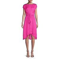 Michael Michael Kors Women's High-Low Hem Mini Dress (M, Cerise)