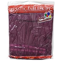 Party Dimensions Single Count Plastic Table Skirt, 29 by 14-Feet, Berry