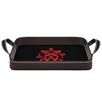 Christian Lucifer Satanic Convenient Tray Serving Trays with Handle 13.5