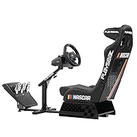 Playseat Evolution Pro Sim Racing Cockpit | Comfortable Racing Simulator Cockpit | Compatible with all Steering Wheels & Pedals on the Market | Supports PC & Console |Nascar edition