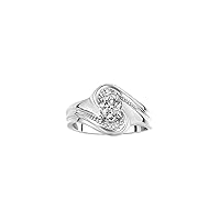 Rylos 14K White Gold Ring Designer Swirl Style : 7X5MM Oval Gemstone & Diamond Accent - Birthstone Jewelry for Women - Available in Sizes 5-10.