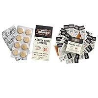 Manuka Emporium Wellness On The Go New Zealand Manuka Honey Bundle Pack - Contains 24 x 0.18oz Manuka Honey Snap-Packs and 16 x 0.1oz Lozenges