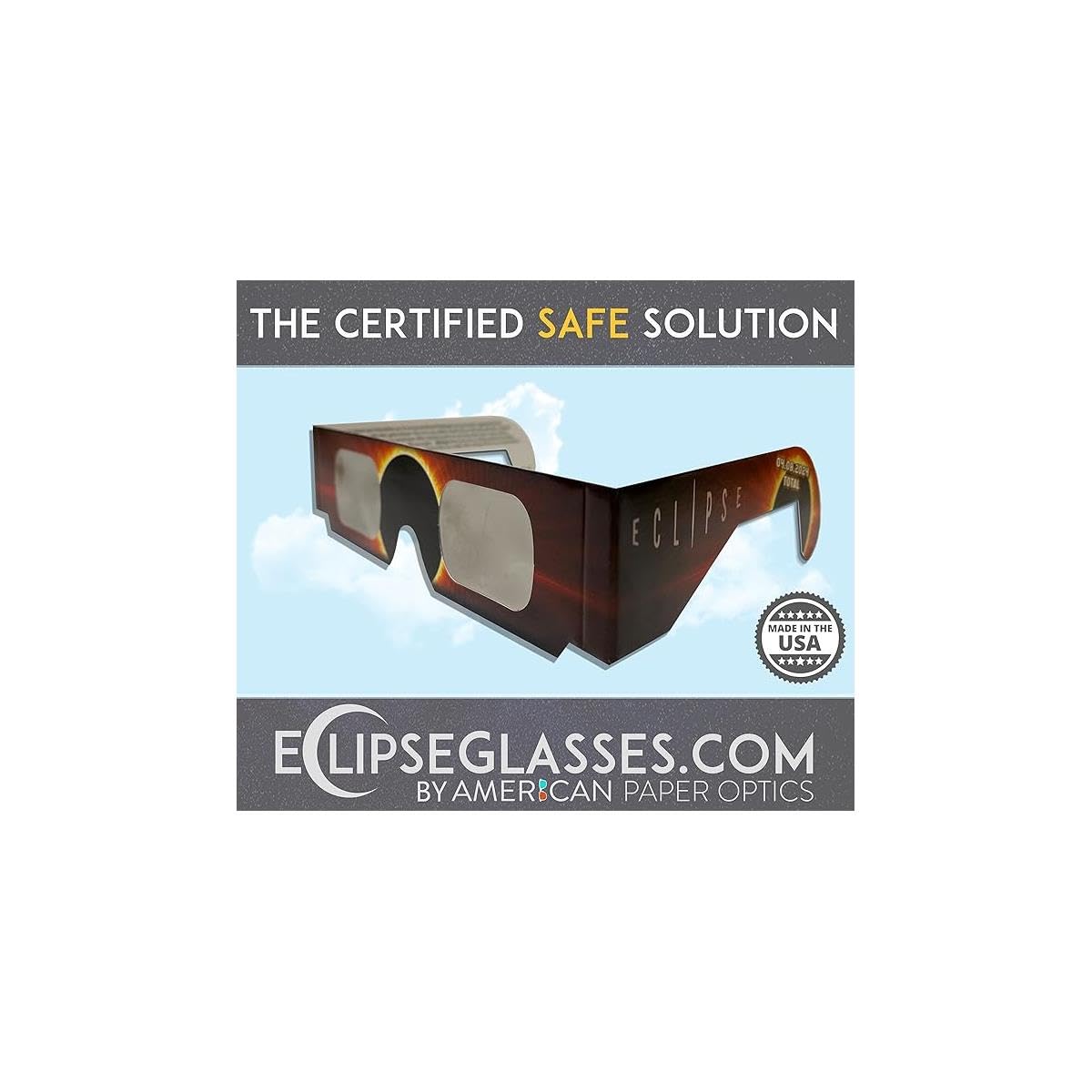 American Paper Optics Solar Eclipse Safety Glasses - Solar Eclipse Glasses