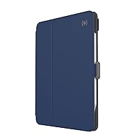 Speck Case for iPad Pro 4th Generation 11 Inch - Drop & Camera Protection, Slim Multi Range Stand, Apple Pencil Holder - Arcadia Navy/Moody Grey