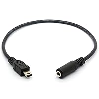 3.5mm Female to 5 Pin Mini USB Male Microphone Adapter Cable 0.3m； Micro USB