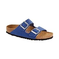 Birkenstock Womens Arizona Soft Foodbed Sandal, Azure Blue, Size