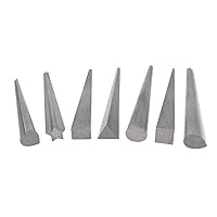 7-Piece Small Design Mandrel Set with Square Rectangle Triangle Star Heart Oval Teardrop Shapes Jewelry Making Tool Set