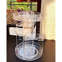 360° Rotating Makeup Organizer with 8 Layers, Adjustable Cosmetic Storage Display Case for Jewelry, Makeup Brushes, Lipsticks and More - Large Capacity, Clear Transparent Design by JOYWEE
