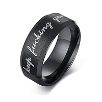 Comfort Fit Stainless Steel Keep Fucking Going Inspirational Motivational Ring Friends BFF Sorority Sisters Besties Encouragement Gift for Men Women