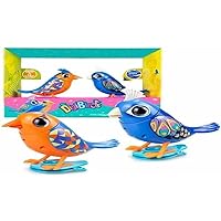 Digibirds Twin Pack, Interactive, Animated Electronic pet with Sounds and Record & Playback, Sings, Head Turns