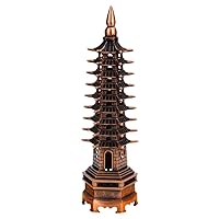 Feng Shui Alloy 3D Model Chinese Wenchang Pagoda Tower Crafts Statue Decoration Unusual Ornaments For The Home