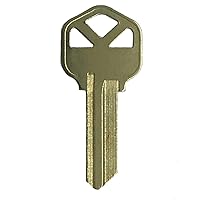 New Blank Uncut Metal Key for (KW1) Kwikset Brass Finish (Pack of 10)
