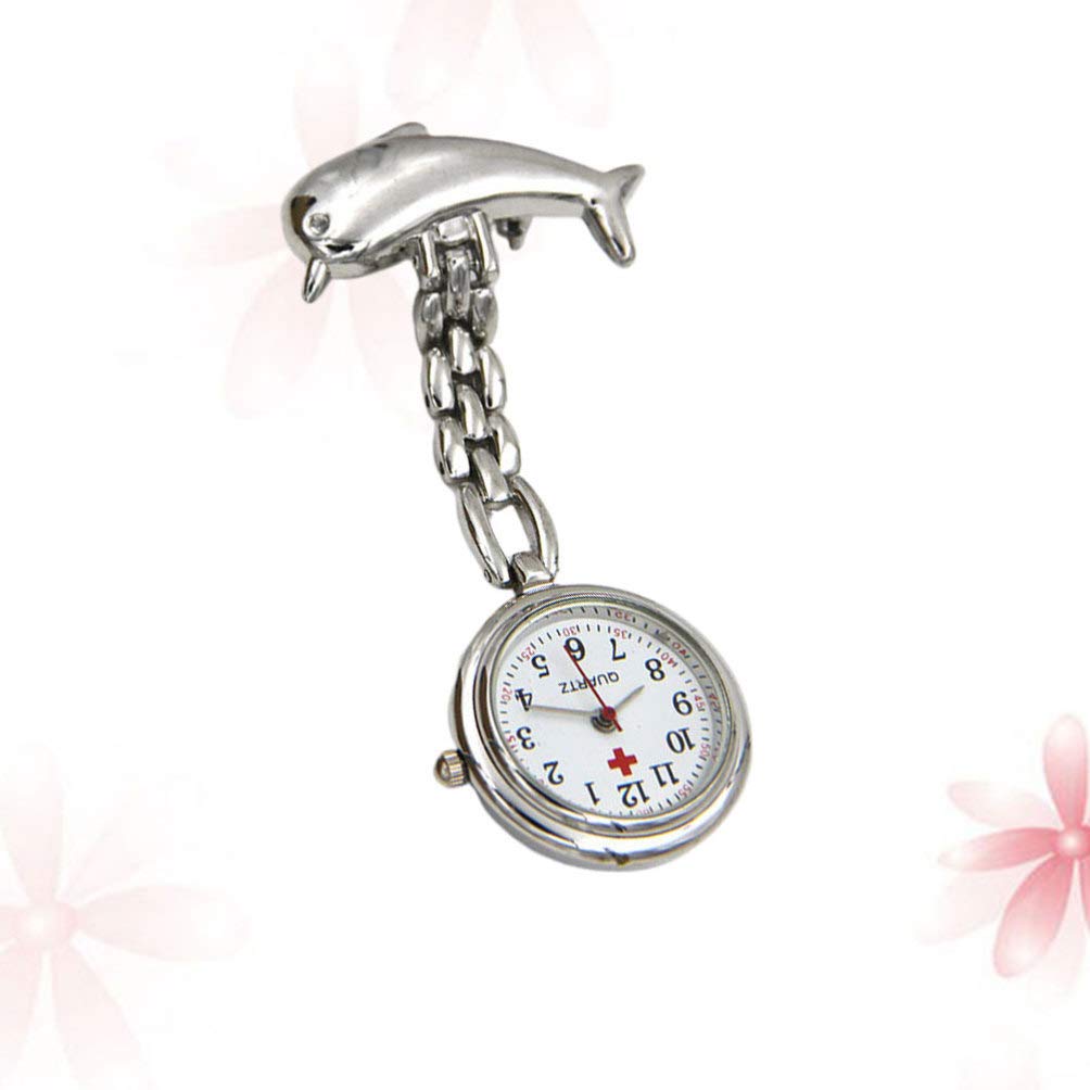 Hemobllo Pocket Watch Nurse Watch Steampunk Dolphin Brooch Hanging Watch Doctor Pocket Watch