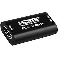 HDMI Extender Repeater, 4K 30Hz 1080 Full HD High Speed Transmission 3D Support Female to Female Adapter, for Laptop, Desktop, Monitor, Projector (up to 40m Extension)