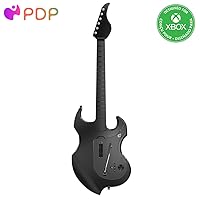 PDP RIFFMASTER Wireless Guitar Controller for Xbox Series X|S, Xbox One, Windows 10/11 PC, Rock Band 4, Audio Jack, Rechargeable Battery, Officially Licensed by Microsoft - Black
