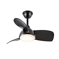 Modern Ceiling Fans with Lights and Remote Control 24W LED Light 6 Speed Reversible DC Motor Home Fans for Indoor Bedroom (Black,42inch)