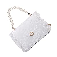 1pc Pearl Handbag Lace Chain Shoulder Bag Cross Body Bag Durable Handbag Lace Handbag Women's Handbag