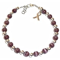 Hidden Hollow Beads Cancer Awareness Bracelet, For Showing Support or Fundraising Campaign, 18 colors to choose from, Adult Sized with Extension. Comes Packaged.