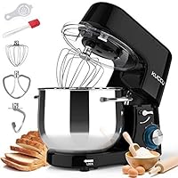 Stand Mixer, 8.5 Qt 660W, 6-Speed Tilt-Head Food Dough Mixer, Electric Kitchen Mixer with Dough Hook, Flat Beater & Wire Whisk, Mixing Bowl (8.5-QT, Black)
