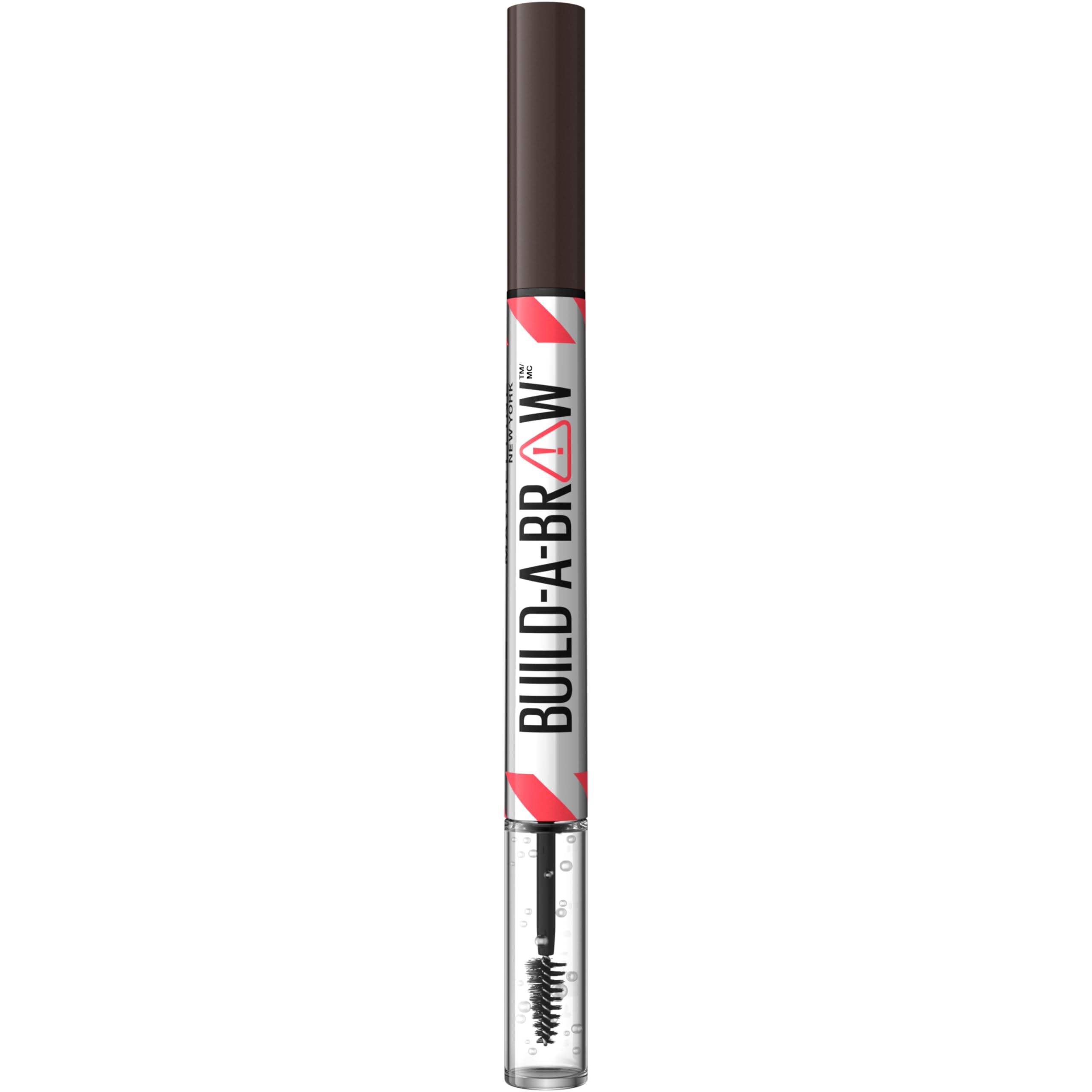 Maybelline Build-A-Brow 2-in-1 Brow Pen and Sealing Brow Gel, Eyebrow Makeup for Real-Looking, Fuller Eyebrows, Ash Brown, 1 Count