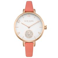 Womens Analogue Classic Quartz Watch with Leather Strap DD075ORG, Strap