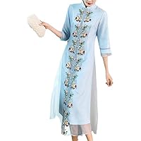 Dresses Retro Spring and Summer Chinese Wind Women's Hanfu in The Long Section of Chinese Tang