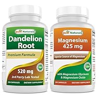 Best Naturals Dandelion Root 520 mg & Magnesium Glycinate 425 mg