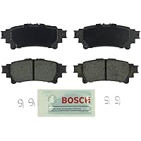 BOSCH BE1391 Blue Ceramic Disc Brake Pad Set - Compatible With Select Lexus GS, IS, RC (200t, 250, 300, 350, 450h, Turbo); Toyota Highlander, Mirai, Prius V, Sienna; REAR