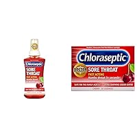Chloraseptic Sore Throat Spray, Cherry, 6 fl oz, 1 Bottle Sore Throat Lozenges, Cherry 18 Count