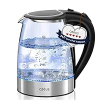 Electric Kettle 1500W Cool Touch Tea Kettle Anti-scalding Design 1.8L Large Capacity Kettle BPA-Free, White