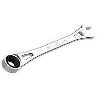 SK Hand Tool 80006 13 mm 6 Point X-Frame Metric Combination Ratcheting Wrench, Chrome, 1.7° Arc Swing, 216 Positions, Made in America