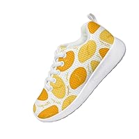 Children's Casual Shoes Boys Girls Fun Mango Design Shoes Round Toe Flat Heel Loose Comfortable Casual Sneakers