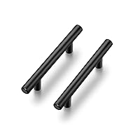 Ravinte 24 Pack | 5 Inch Cabinet Pulls Matte Black Stainless Steel Kitchen Drawer Pulls Cabinet Handles 5InchLength, 3Inch Hole Center