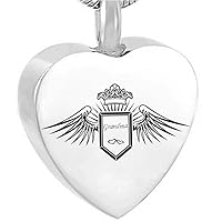 misyou Grandma Heart Cremation Urn Necklace for Ashes Urn Jewelry Memorial Keepsake Pendant with Fill Kit