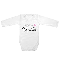 Baby Tee Time Long Sleeve Girls' I love my Uncle One piece
