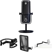 Elgato Pro Audio Set - Premium USB Condenser Microphone with Shock Mount, Pop Filter and Low Profile Mic Arm, for Streaming, Podcast, Gaming and Home Office, Free Mixer Software, for Mac, PC