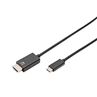 Digitus USB Type-C Adapter Cable, Type-C to HDMI A M/M, 2.0m, 4K/60Hz, 18GB, CE, bl, Gold