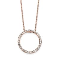 14ctr Lab Grown Diamond Si1 Si2 G H I Circle Necklace Jewelry for Women