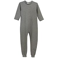One-Piece Anti-Strip Jumpsuit for Kids with Special Needs (M(10-12), Light Grey)