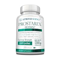 Approved Science Prostarex - Prostate Supplement - Saw Palmetto, 1200mg Beta-Sitosterol, Bioperine - 270 Capsules - 3 Month Supply
