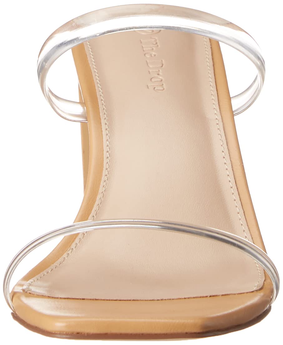 The Drop Women's Avery Square Toe Two Strap High Heeled Sandal