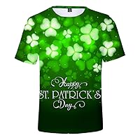 New Ireland Saint Patricks Day Green Hat Festival 3D Digital Personality Casual T-Shirt.