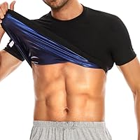 MISS MOLY Men's Sauna Waist Trainer Vest Sweat Vest with Trimmer Belt Workout Tank Top Body Shaper