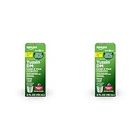 Tussin DM, Cough Plus Chest Congestion Syrup, Relieves Coughing and Mucus, for Adults and Ages 12 and Over, Raspberry Flavor, 4 fl oz (Pack of 2)